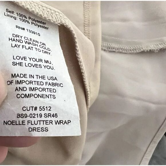 Show Me Your Mumu Noelle Flutter Dress Maxi Dress  - New Taupe SZ 2X - Picture 6 of 7